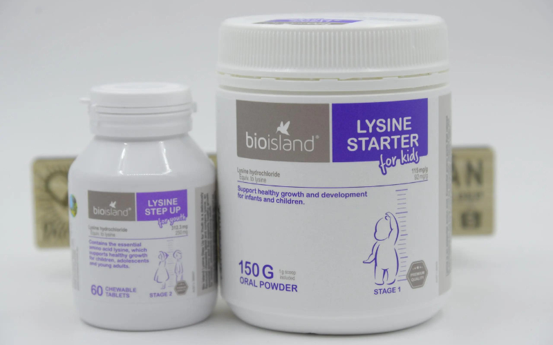 Bột Lysine Bio Island hỗ trợ tăng chiều cao cho trẻ của Úc 